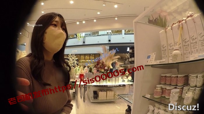 【日产精选】017商场CD开衩牛仔裙店员蕾丝花纹丁字裤 [某….